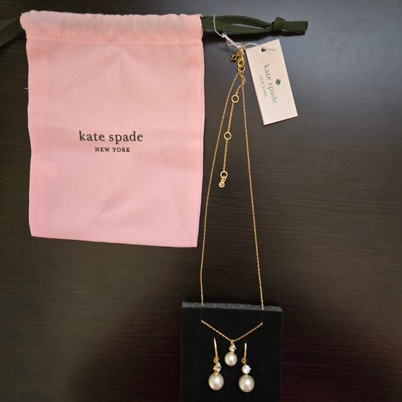 Kate Spade Gold and Pearl Necklace Set - Picture 2 of 2